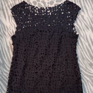 Cartise  Black laser cut sleeveless dress size 12